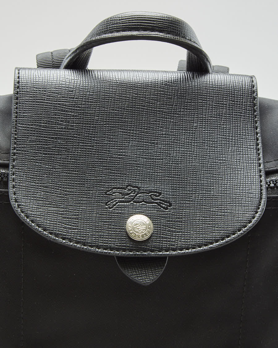 Longchamp Black Nylon Backpack - O/S