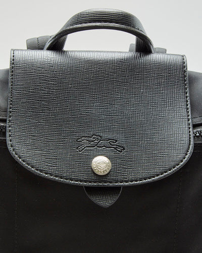 Longchamp Black Nylon Backpack - O/S