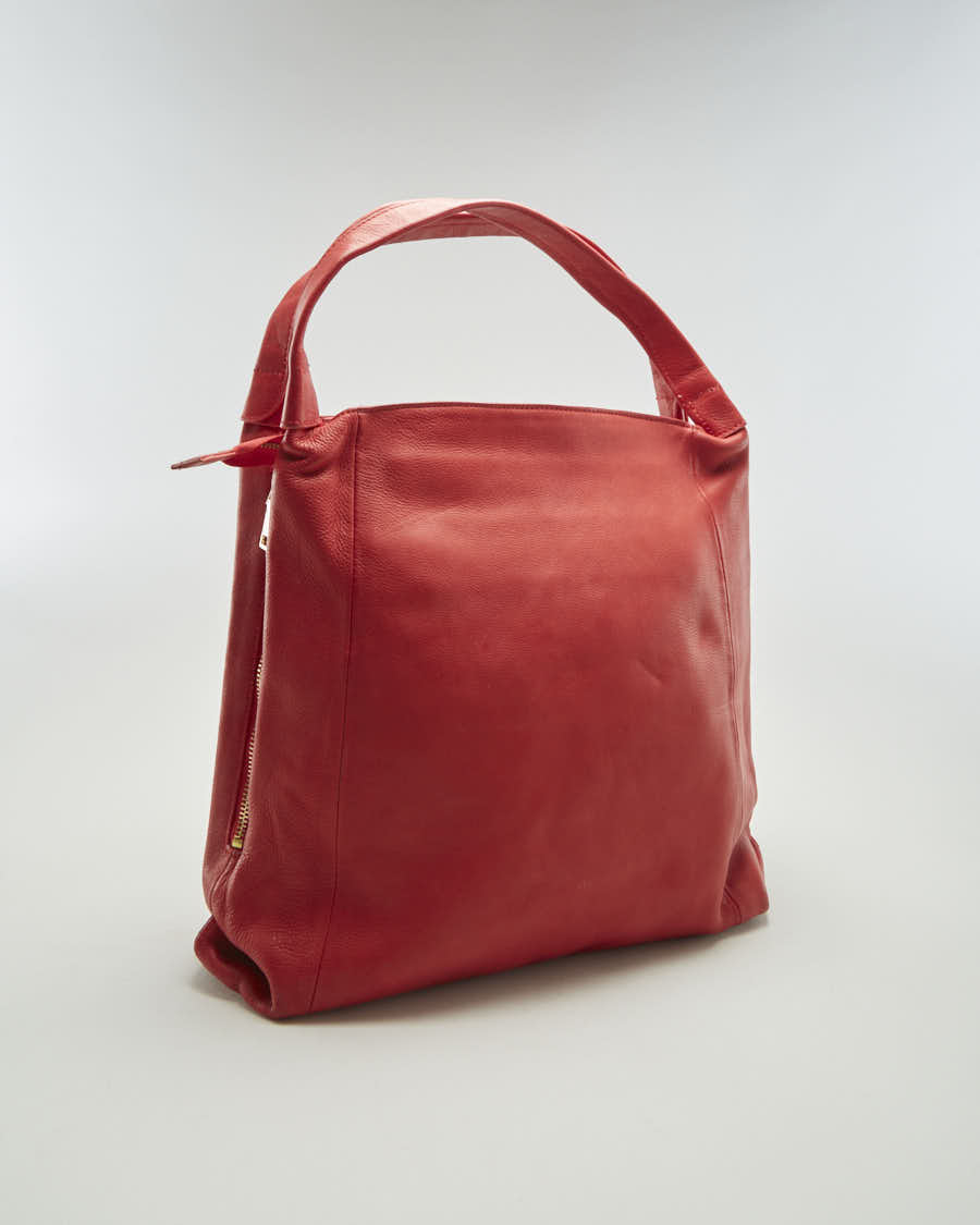 Y2K 00s Jimmy Choo Red Leather Handbag - O/S