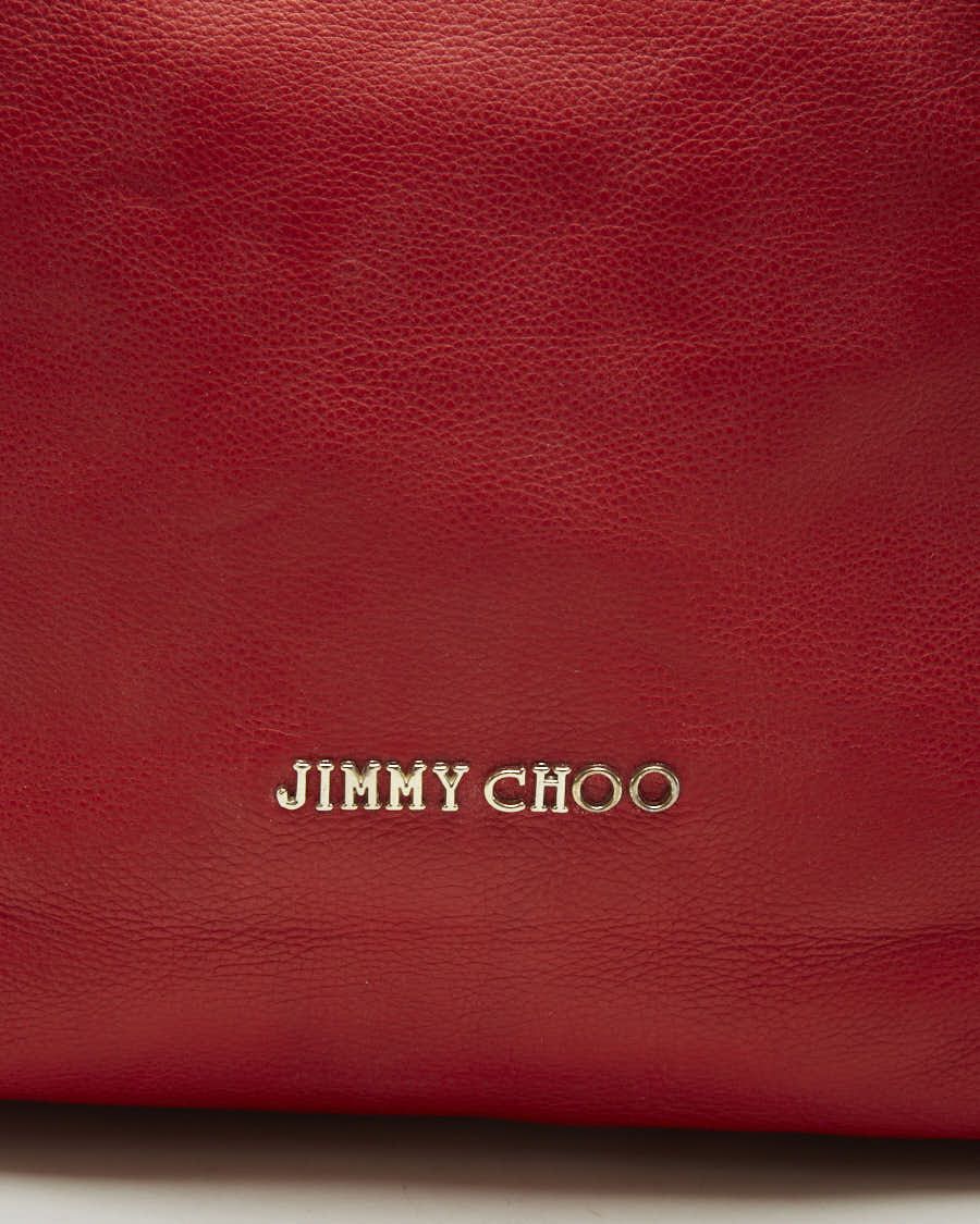 Y2K 00s Jimmy Choo Red Leather Handbag - O/S