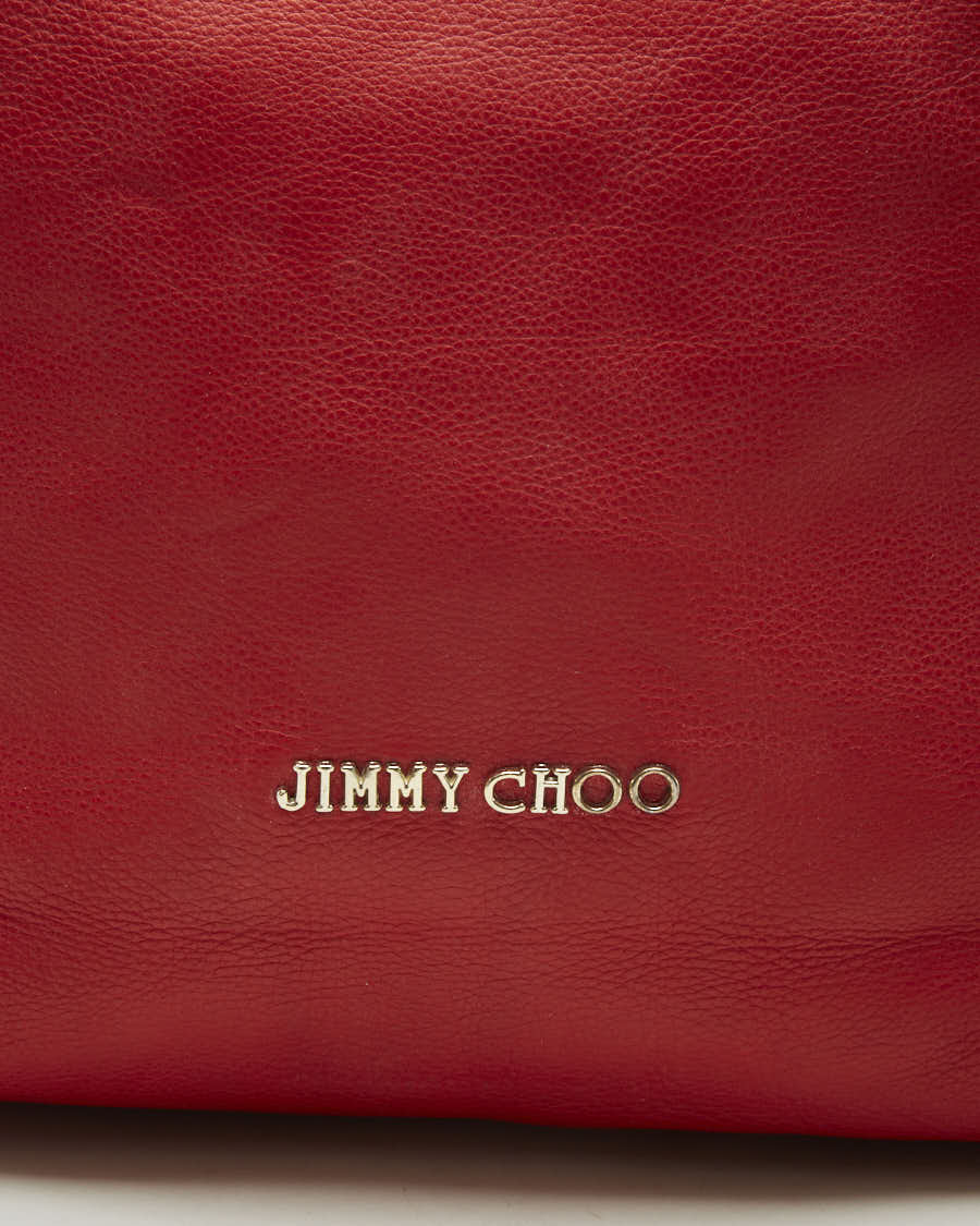 Y2K 00s Jimmy Choo Red Leather Handbag - O/S