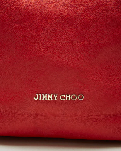 Y2K 00s Jimmy Choo Red Leather Handbag - O/S