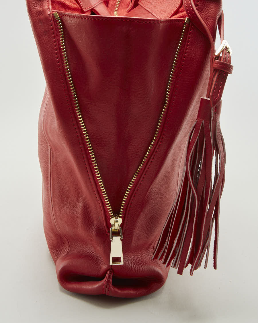 Y2K 00s Jimmy Choo Red Leather Handbag - O/S
