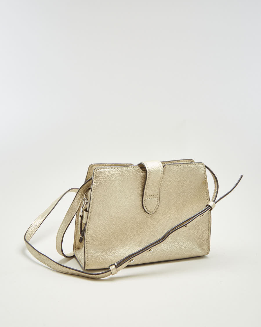 Lauren By Ralph Lauren Small Gold Leather Handbag - O/S