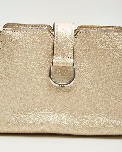 Lauren By Ralph Lauren Small Gold Leather Handbag - O/S
