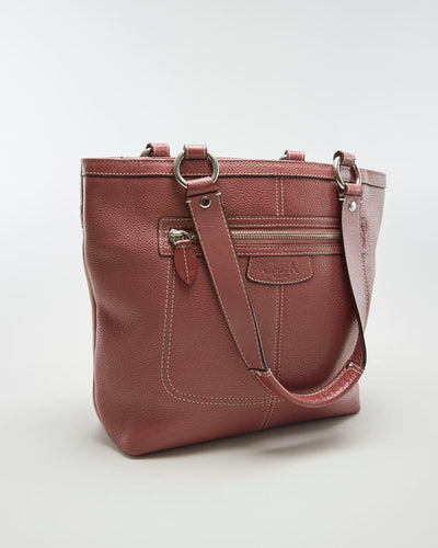 Coach Pink Leather Handbag - O/S