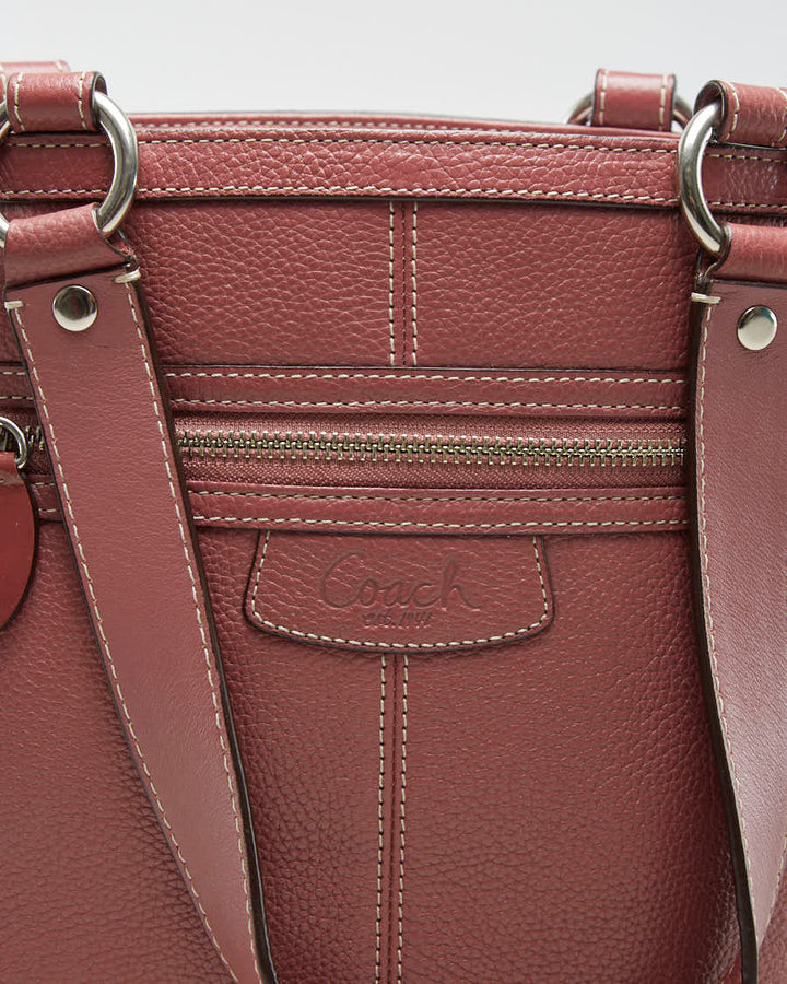 Coach Pink Leather Handbag - O/S