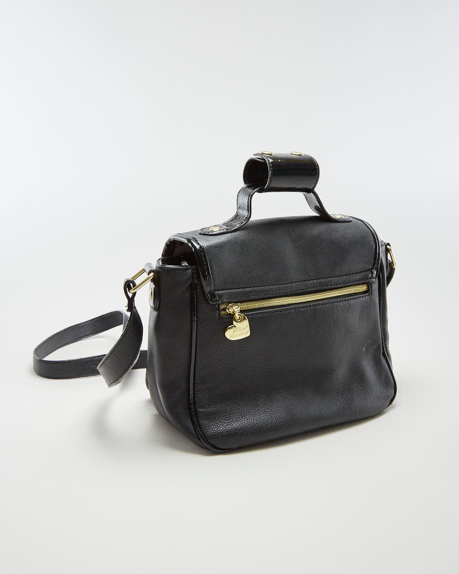 Betsey Johnson Black Leather Phone Dial Crossbody Bag - O/S