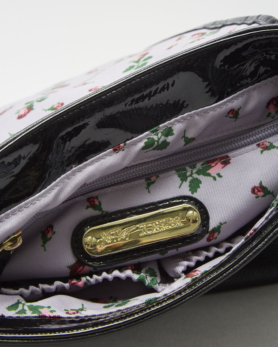 Betsey Johnson Black Leather Phone Dial Crossbody Bag - O/S