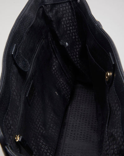 Kate Spade Black With Gold Hardware Leather Handbag - O/S