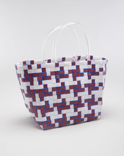 Marni Red & Blue Woven Basket Bag - O/S