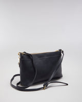 Calvin Klein Black Leather Crossbody Bag - O/S