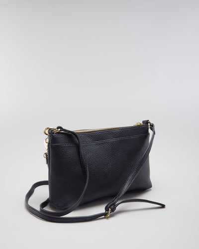 Calvin Klein Black Leather Crossbody Bag - O/S