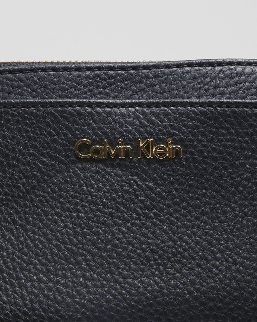 Calvin Klein Black Leather Crossbody Bag - O/S