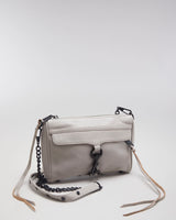Rebecca Minkoff Greige Leather Handbag - O/S