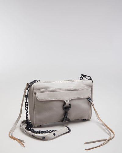Rebecca Minkoff Greige Leather Handbag - O/S
