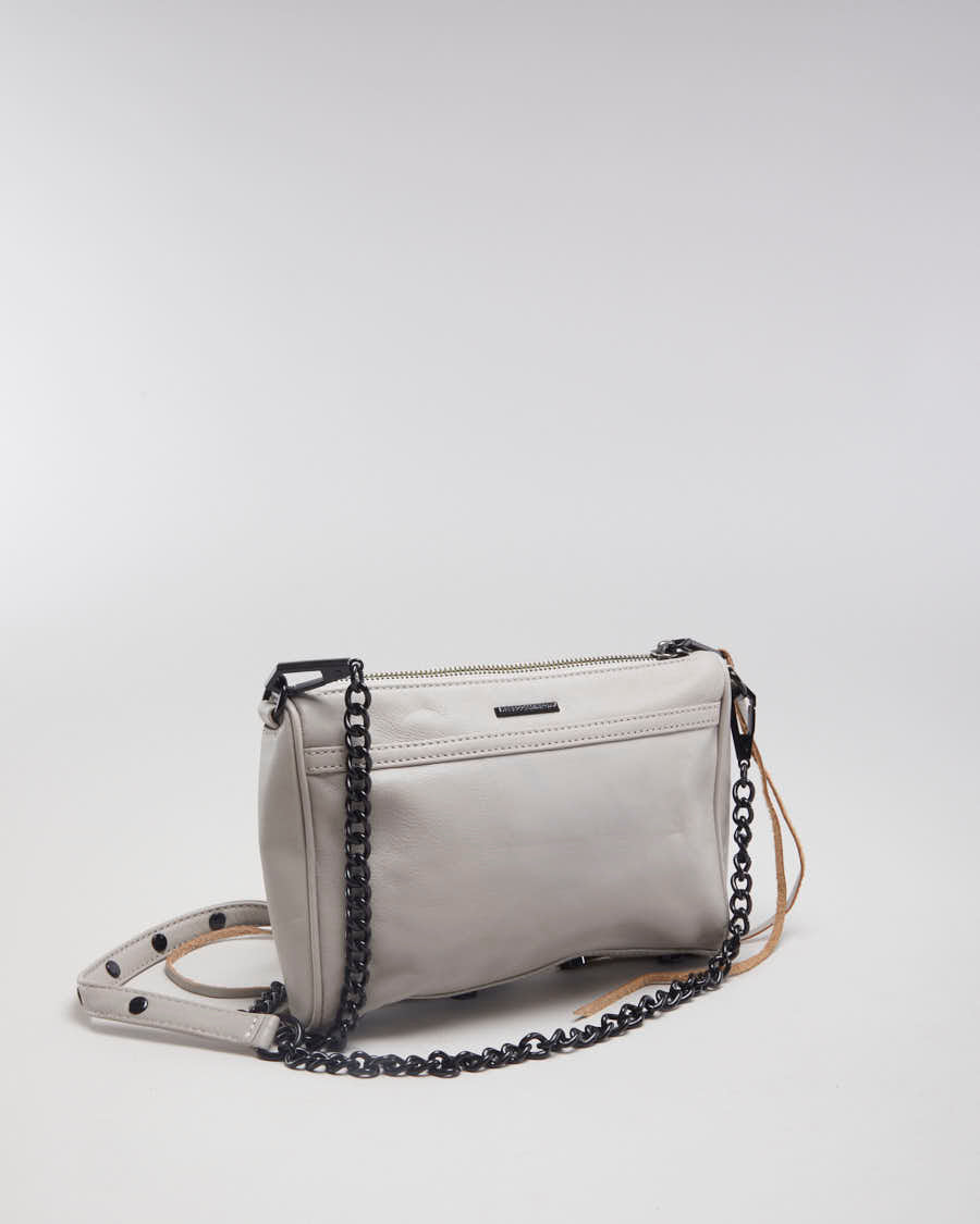 Rebecca Minkoff Greige Leather Handbag - O/S