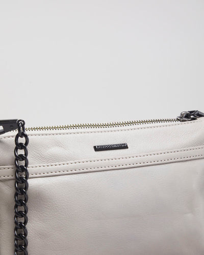 Rebecca Minkoff Greige Leather Handbag - O/S