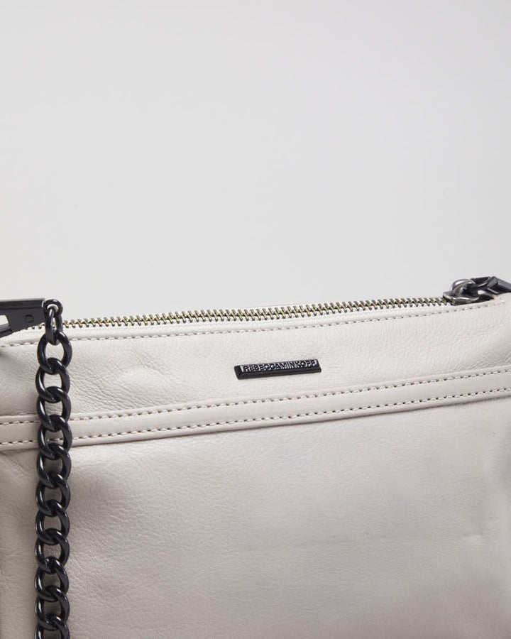 Rebecca Minkoff Greige Leather Handbag - O/S