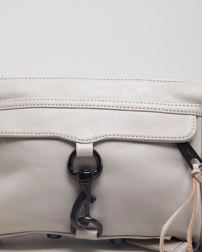 Rebecca Minkoff Greige Leather Handbag - O/S