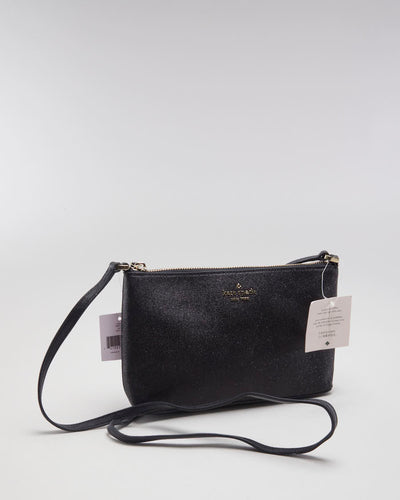 Kate Spade Black Glittery Crossbody Bag - O/S