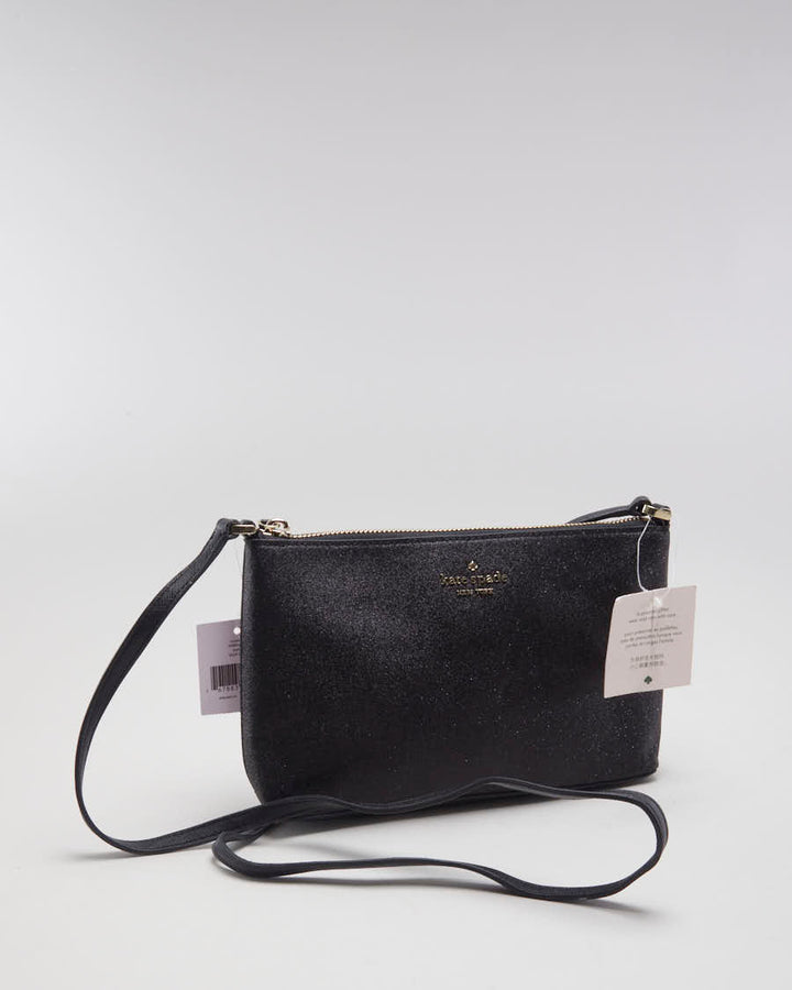 Kate Spade Black Glittery Crossbody Bag - O/S