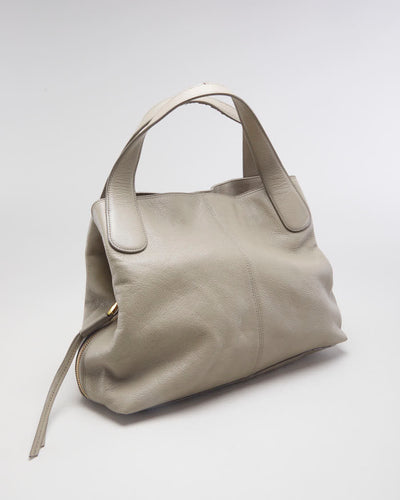 Fossil Beige Pebbled Leather Handbag - O/S