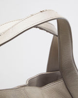 Fossil Beige Pebbled Leather Handbag - O/S