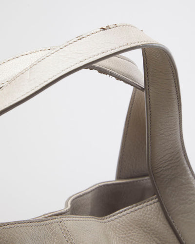 Fossil Beige Pebbled Leather Handbag - O/S