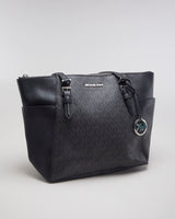 Michael Kors Black &amp; Grey Monogram Print Handbag - O/S