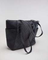 Michael Kors Black &amp; Grey Monogram Print Handbag - O/S
