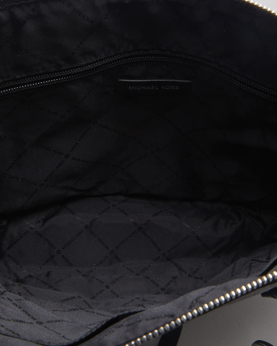 Michael Kors Black &amp; Grey Monogram Print Handbag - O/S
