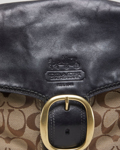 Y2K 00s Coach Monogram Leather Handbag - O/S