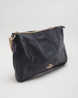 Coach Black Black Pebbled Leather Handbag - O/S