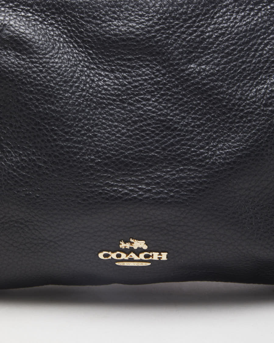 Coach Black Black Pebbled Leather Handbag - O/S
