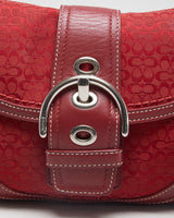 Y2K 00s Coach Red Monogram Handbag - O/S