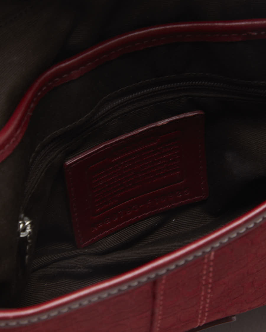 Y2K 00s Coach Red Monogram Handbag - O/S