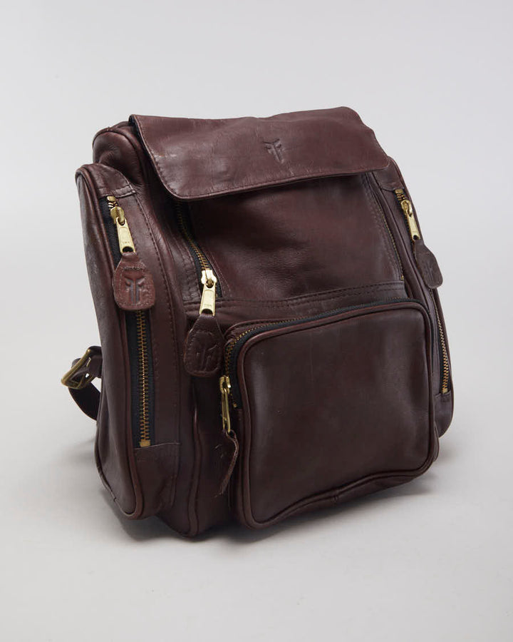 Frye Brown Leather Backpack - O/S
