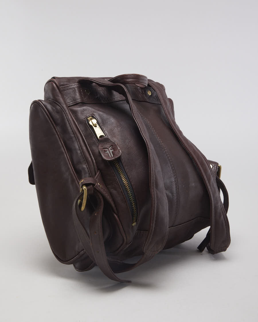 Frye Brown Leather Backpack - O/S