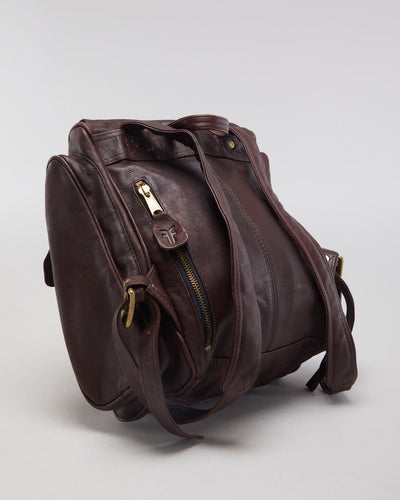 Frye Brown Leather Backpack - O/S