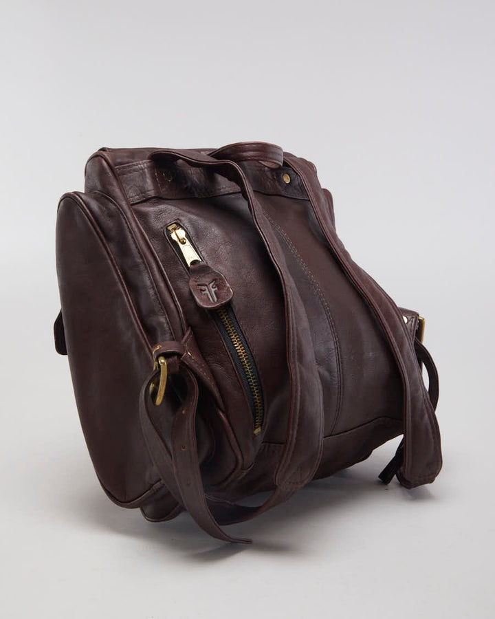 Frye Brown Leather Backpack - O/S
