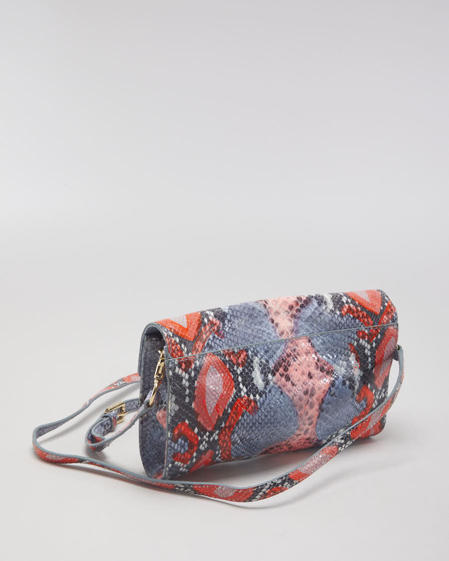 Tory Burch Neon Snakeskin Patterned Shoulder Bag - O/S