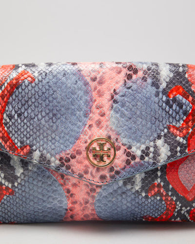 Tory Burch Neon Snakeskin Patterned Shoulder Bag - O/S
