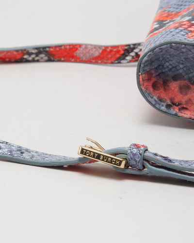 Tory Burch Neon Snakeskin Patterned Shoulder Bag - O/S
