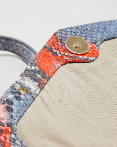 Tory Burch Neon Snakeskin Patterned Shoulder Bag - O/S