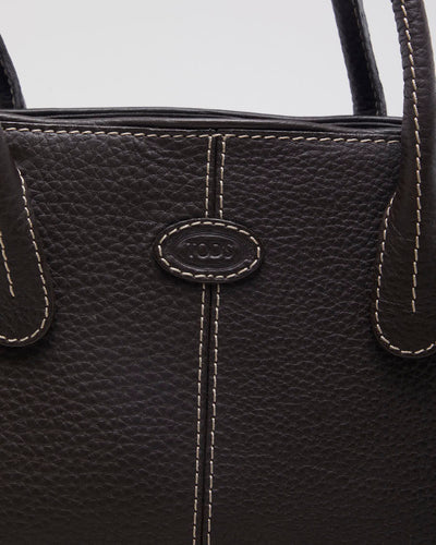 Y2K 00s Tod's Leather Tote Shoulder Bag - O/S