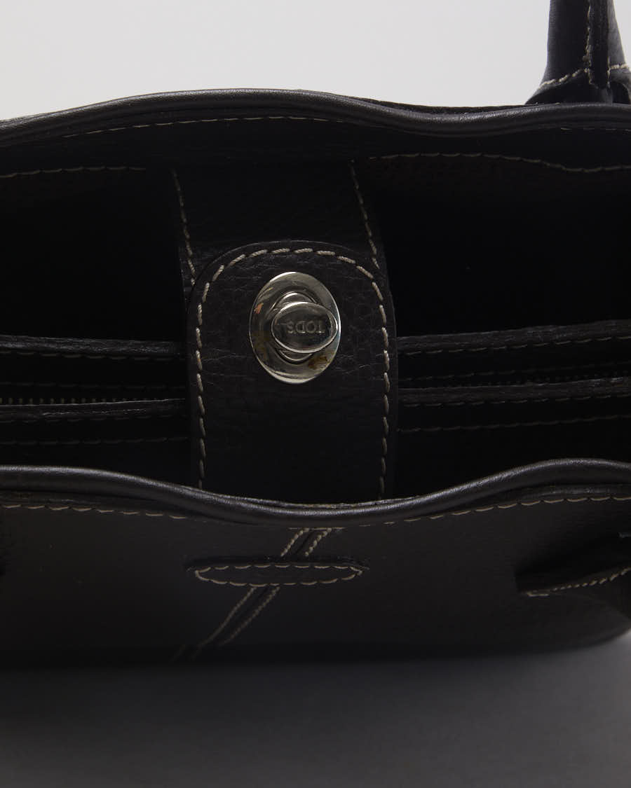 Y2K 00s Tod's Leather Tote Shoulder Bag - O/S
