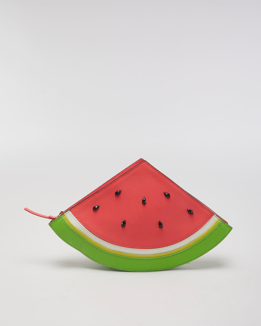 Kate Spade Make a Splash Watermelon Leather Clutch Bag - O/S – Rokit