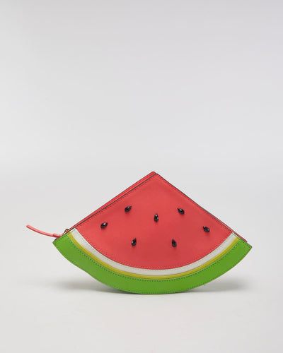 Kate Spade Make a Splash Watermelon Leather Clutch Bag - O/S