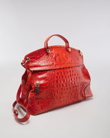 Vintage Furla Orange Leather Bag